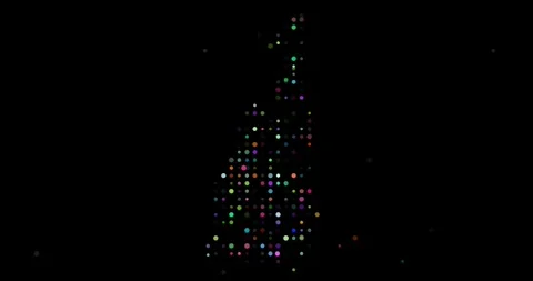 Hi Tech Particles Constructing the New Hampshire Geographic Area Stock Footage 321941429