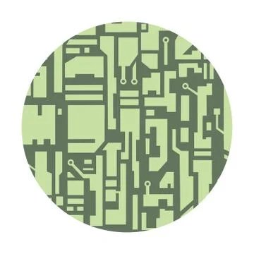 Hi-tech pattern Stock Illustration