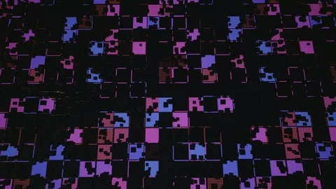 Hi tech pattern on plane surface, neon glow, complex elements and structure. 4k Stock Footage 277678857