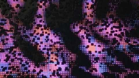 Hi tech pattern on plane surface, neon glow, complex elements and structure. 4k Stock Footage 277994972