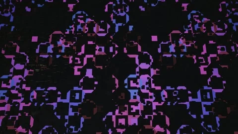 Hi tech pattern on plane surface, neon glow, complex elements and structure. 4k Stock Footage 280461750
