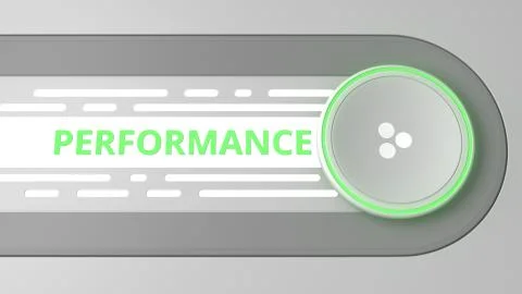 Hi-tech perfomance slider control, 3D rendering Stock Illustration