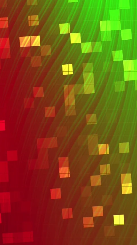 Hi Tech Red Digital Technology Square Grid Line Seamless Loop Vertical Stock Footage 310347252