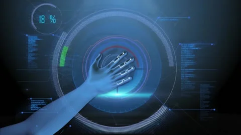 Hi-tech scan Video stock 164914741