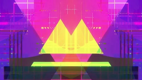 Hi-Tech Seamless Abstract Glitch Geometric Pattern Futuristic Visuals Stock Footage 315416213