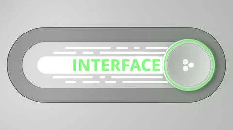 Hi-tech slider interface element, 3D rendering Illustrazione stock