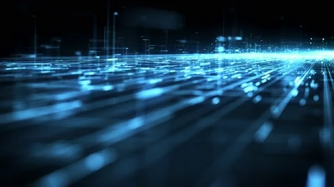 Hi-tech Space Scifi Network Landcape Background Stock Footage 223186078