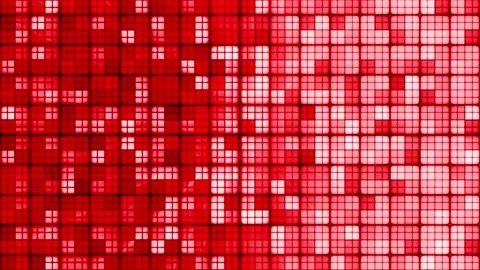 Hi-tech square cubes abstract background loop red Video stock 201810726