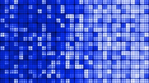 Hi-tech square cubes abstract background loop blue Video stock 201810880