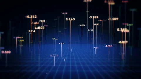 Hi-tech statistics data analysing automation background Video stock 209122547