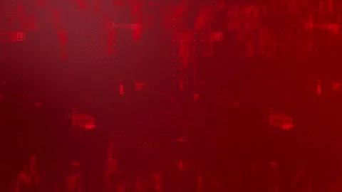 Hi-tech tech particles waves flowing Red digital technology background Stock Footage 296303917