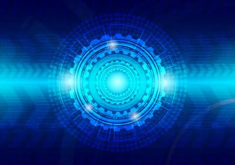 Hi-tech technology concept, abstract background. Stock Illustration