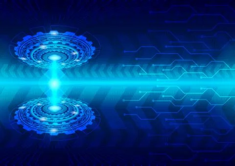Hi-tech technology concept, abstract background. Stock Illustration