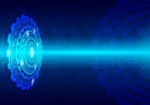 Hi-tech technology concept, abstract background. Stock Illustration