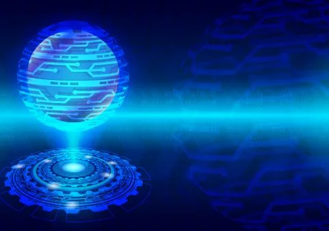 Hi-tech technology concept, abstract background. Stock Illustration