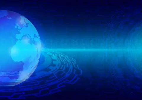 Hi-tech technology concept, abstract background. Stock Illustration