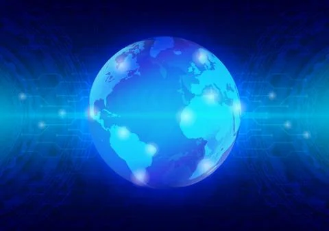 Hi-tech technology concept, abstract background. Stock Illustration