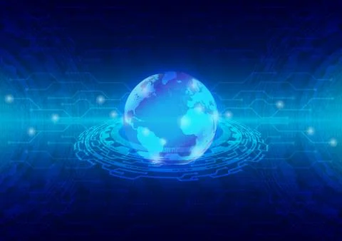 Hi-tech technology concept, abstract background. Stock Illustration