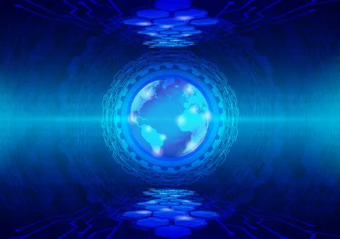 Hi-tech technology concept, abstract background. Stock Illustration