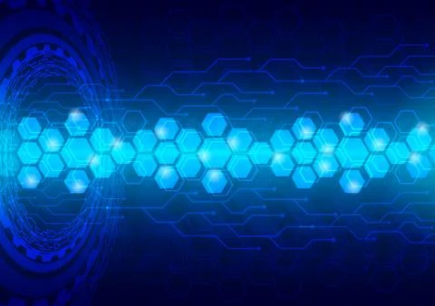 Hi-tech technology concept, abstract background. Stock Illustration