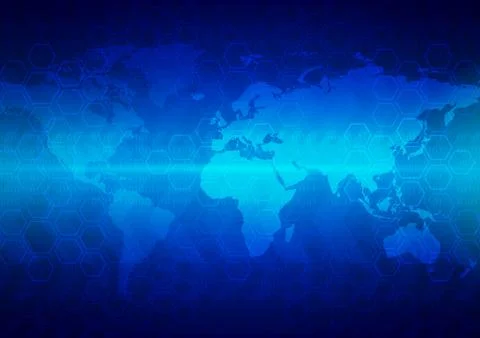 Hi-tech technology concept, abstract background. Stock Illustration