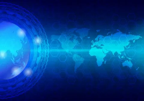 Hi-tech technology concept, abstract background. Stock Illustration