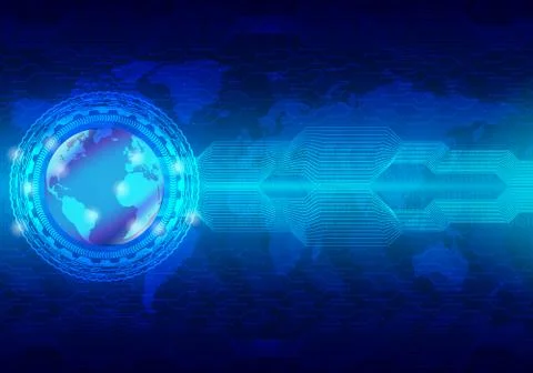 Hi-tech technology concept, abstract background. Stock Illustration