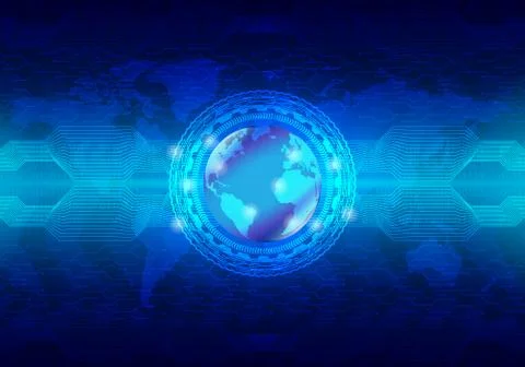 Hi-tech technology concept, abstract background. Stock Illustration