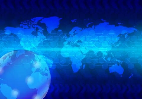 Hi-tech technology concept, abstract background. Stock Illustration