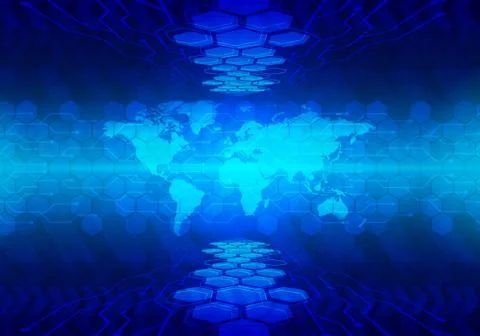 Hi-tech technology concept, abstract background. Stock Illustration