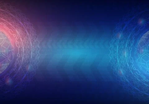 Hi-tech technology concept, abstract background. Stock Illustration