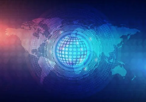 Hi-tech technology concept, abstract background. Stock Illustration