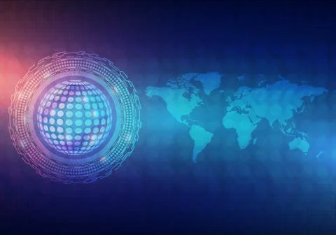 Hi-tech technology concept, abstract background. Stock Illustration