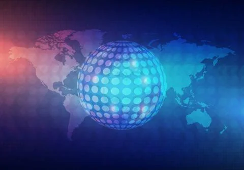 Hi-tech technology concept, abstract background. Stock Illustration