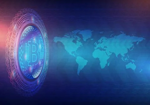 Hi-tech technology concept, abstract background. Stock Illustration