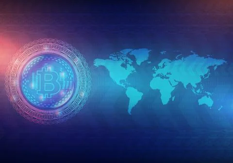 Hi-tech technology concept, abstract background. Stock Illustration