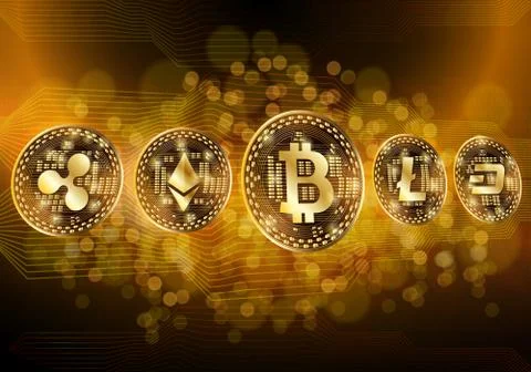 Hi-tech technology concept, abstract background. Stock Illustration