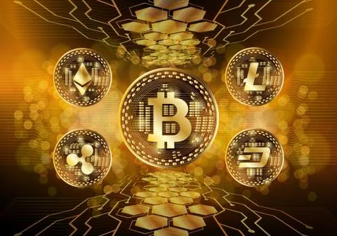 Hi-tech technology concept, abstract background. Stock Illustration