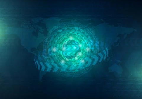 Hi-tech technology concept, abstract background. Stock Illustration