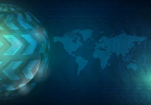 Hi-tech technology concept, abstract background. Stock Illustration