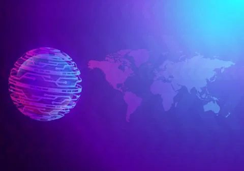 Hi-tech technology concept, abstract background. Stock Illustration