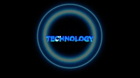 Hi-tech Technology text animation. Technology text on dot background and 3d.. Stock Footage 293485533