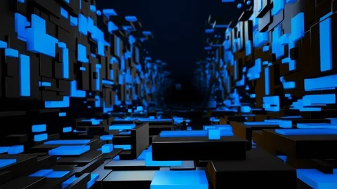 Hi-Tech Tehnology Loop Background. Network Digital Tunnel Stockbeeldmateriaal 125560054