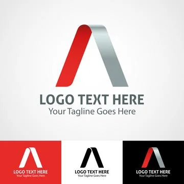 Hi-tech trendy initial icon logo A Stock Illustration