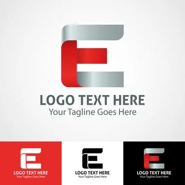 Hi-tech trendy initial icon logo E Stock Illustration