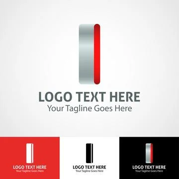 Hi-tech trendy initial icon logo I Stock Illustration