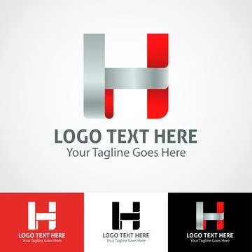 Hi-tech trendy initial icon logo H Stock Illustration