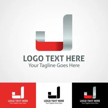 Hi-tech trendy initial icon logo J Stock Illustration