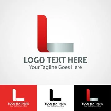 Hi-tech trendy initial icon logo L Stock Illustration