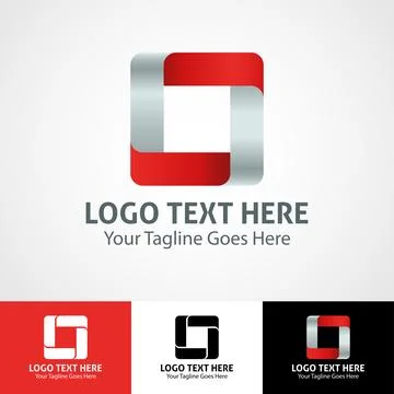 Hi-tech trendy initial icon logo O Stock Illustration